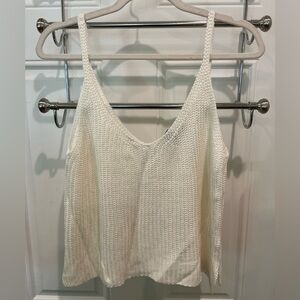 Forever 21 Cream Ribbed Camisole Top